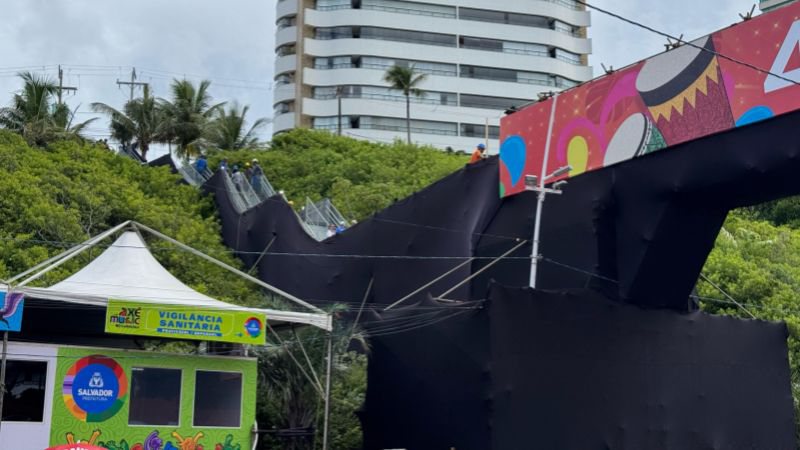 estrutura é interdidata no Carnaval de Salvador