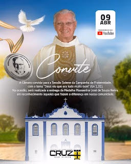 Sessão Solene da Câmara de Cruz das Almas destaca a Campanha da Fraternidade 2 Cruz das Almas