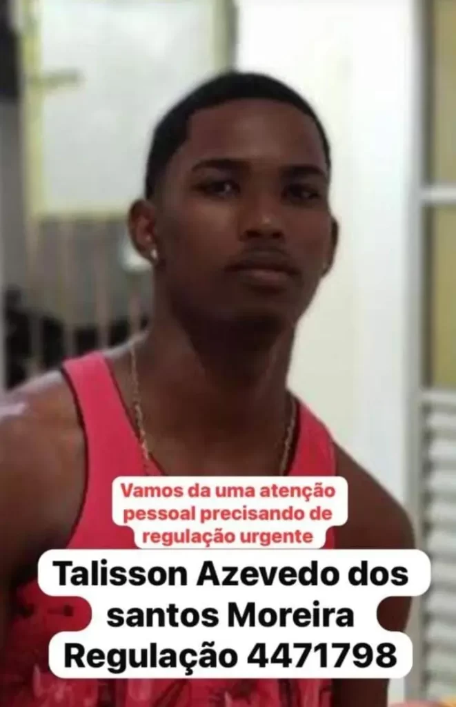 jovem Talisson choque descarga elétrica alta tensão