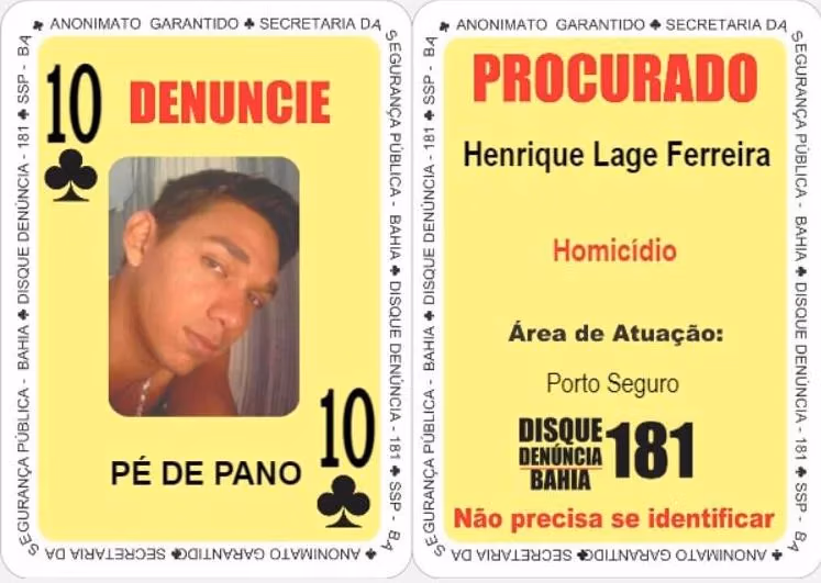 pé de pano baralho do crime