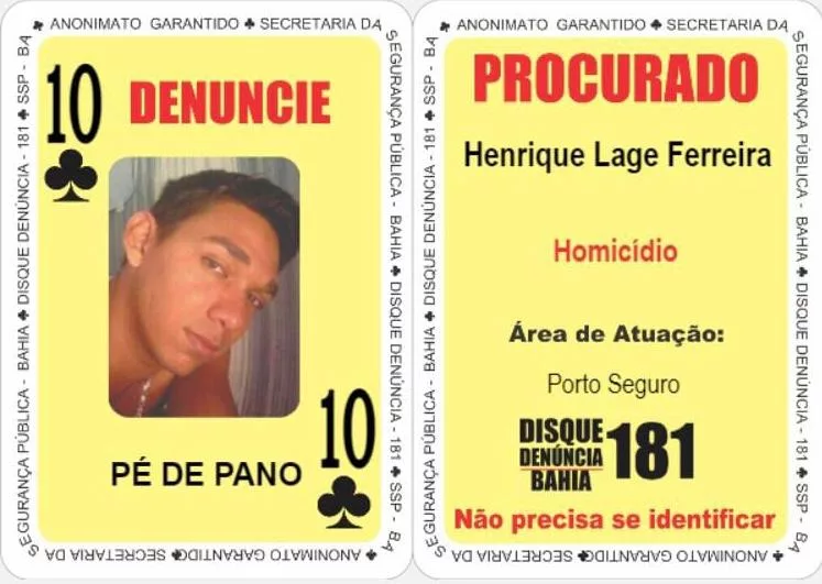 pé de pano baralho do crime