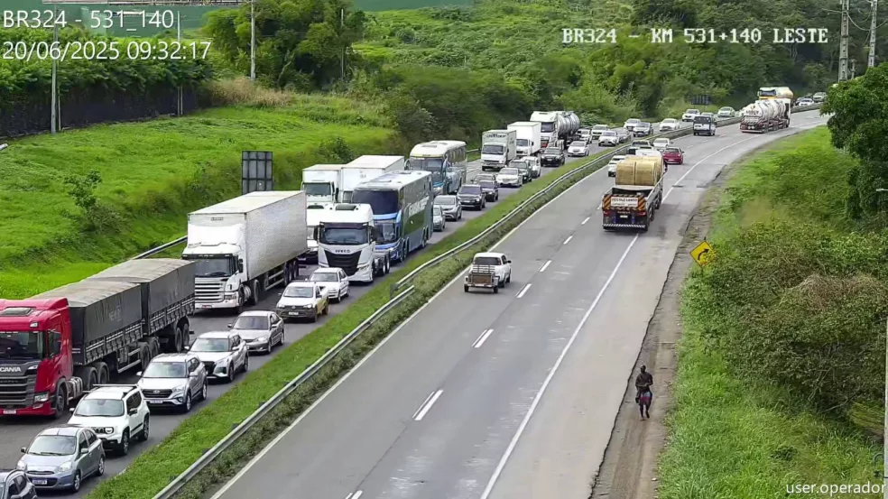 br-324 trânsito lentidão são joão