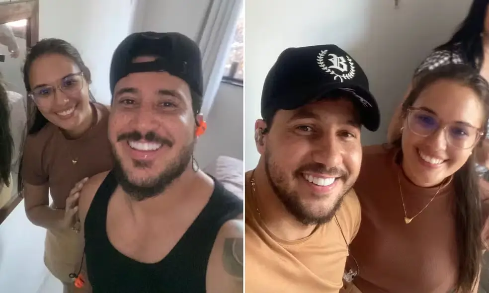 Iguinho e Lulinha transformam sacada em palco durante São João em Cruz 2 Iguinho e Lulinha