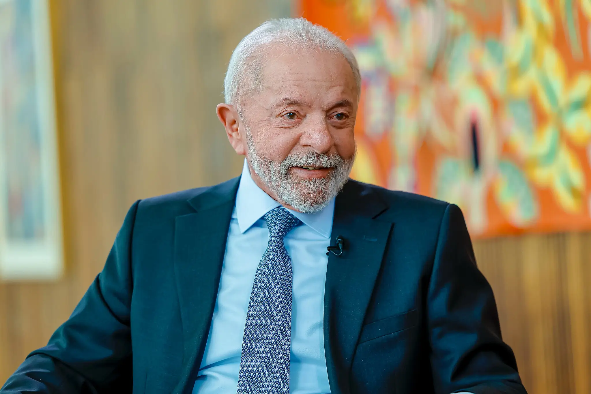 Presidente da República, Luiz Inácio Lula da Silva, durante entrevista para o Jornal Nacional, no Palácio da Alvorada.