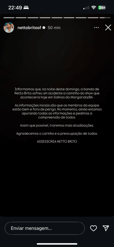 Sobe para três o número de mortos em acidente entre ônibus do cantor Netto Brito e um carro de passeio 6 IMG 6125