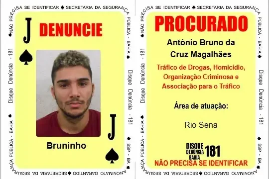 baralho do crime Bruninho preso