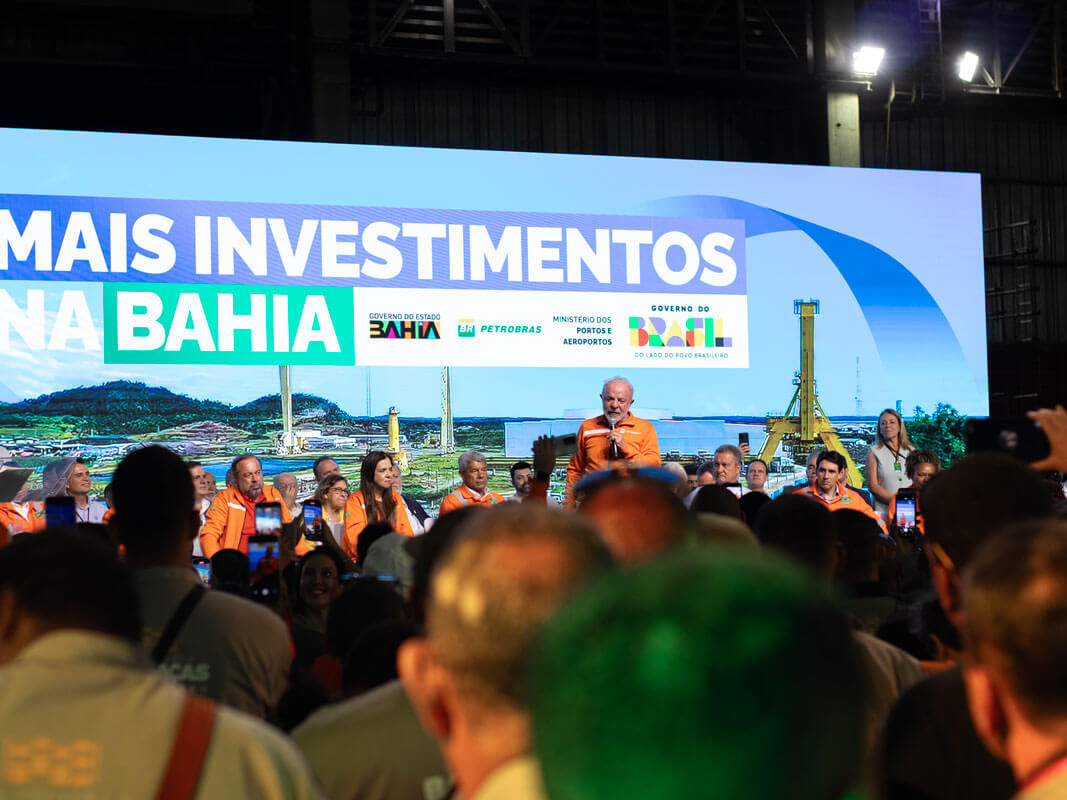 Lula no Estaleiro Enseada em Maragogipe