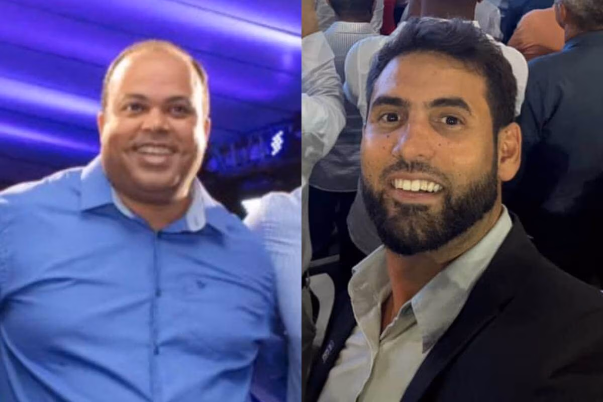 Prefeito de Santo Amaro Flaviano Bomfim e o vereador Gleiber Júnior