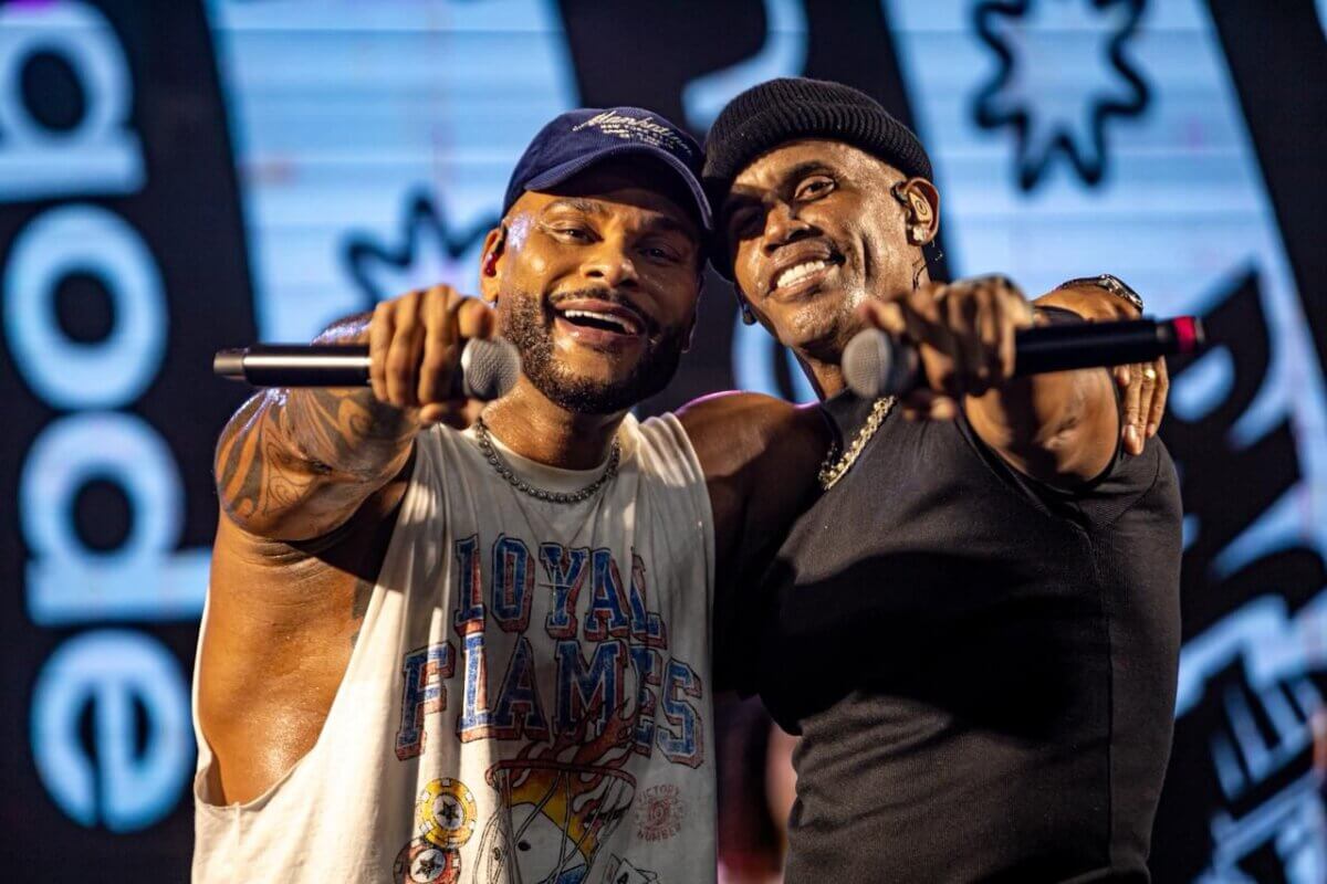 Flavinho do Pagod’art faz ensaio com Ilê Aiyê 5 Flavinho e Tony Sales