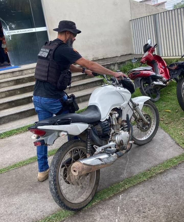 moto roubada recuperada em eunápolis