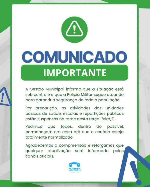 comuicado prefeitura de muritiba