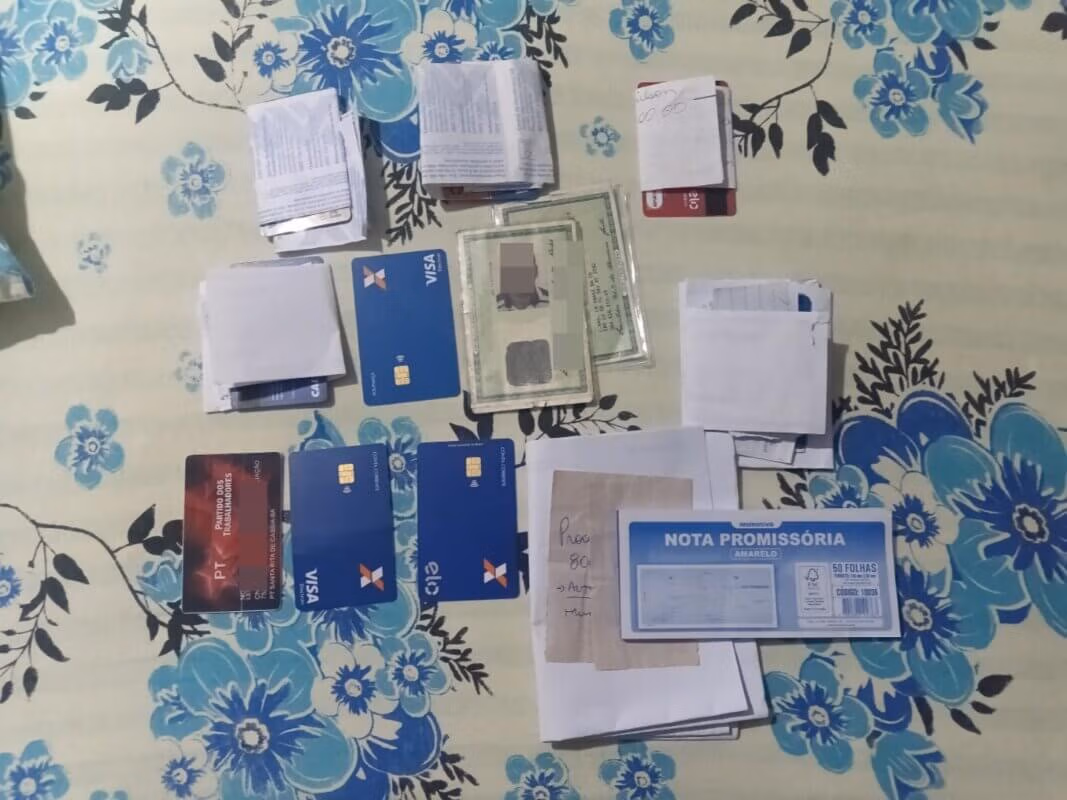 cartões apreendidos