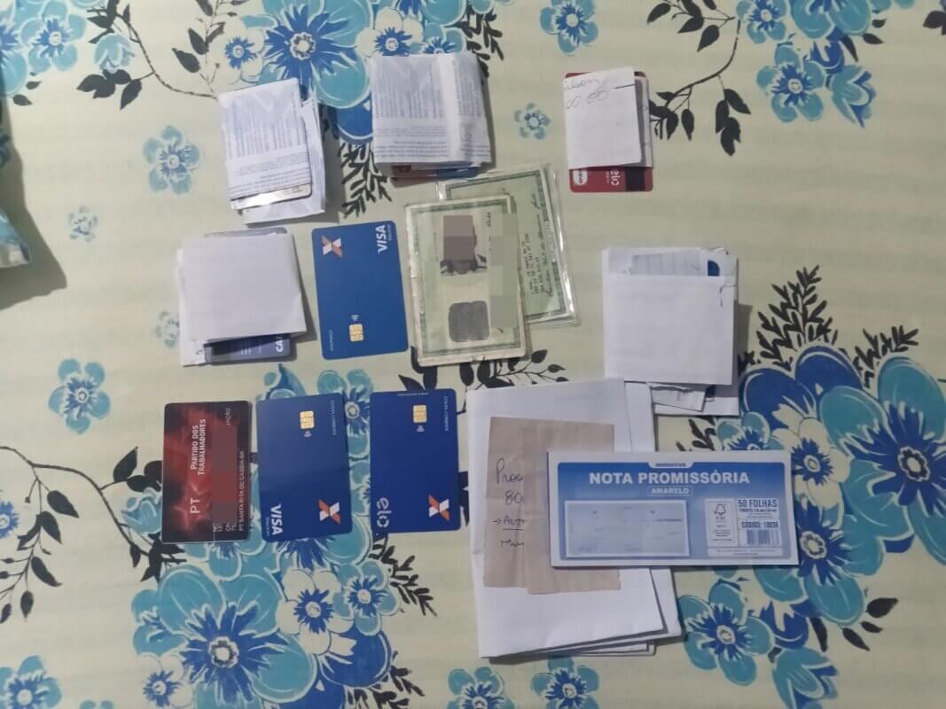 cartões apreendidos