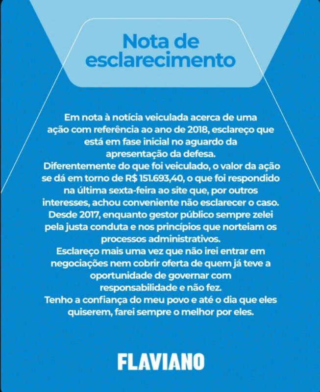 nota de esclarecimento
