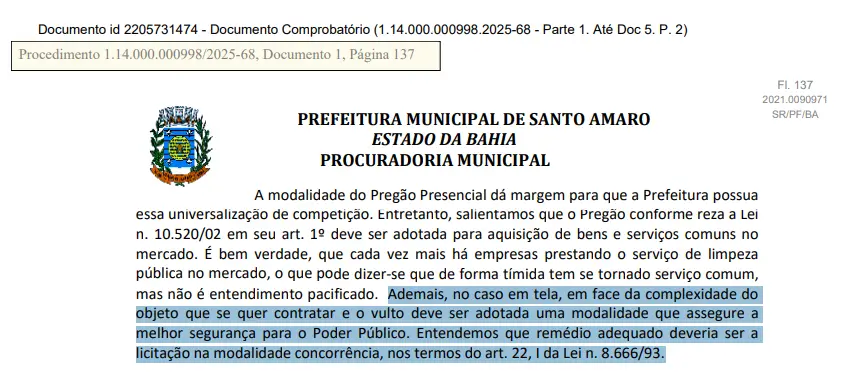 procuradoria do municipio