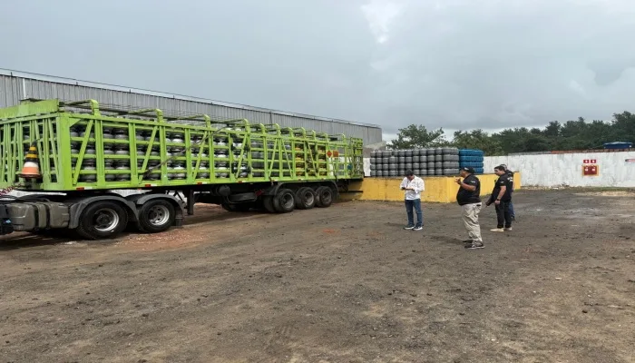 botijão de gás irregular