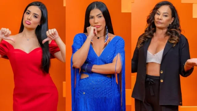 paredão BBB 26 Jordana, Marciele e Solange Couto
