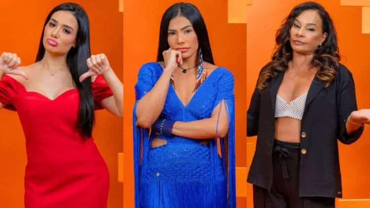 paredão BBB 26 Jordana, Marciele e Solange Couto