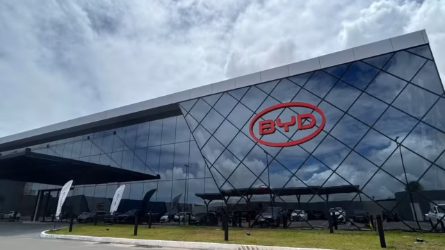 Fábrica da BYD em Camaçari, na Região Metropolitana de Salvador