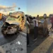 acidente envolvendo carro e ônibus na BR-101 entre os municípios de Governador Mangabeira e Cachoeira.
