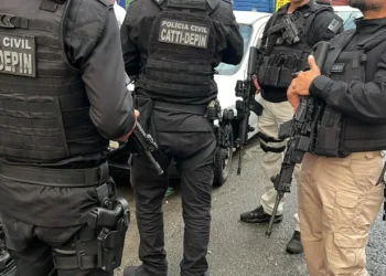 policiais em operação