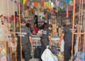 policiais em loja de fogos na cidade de Alagoinhas