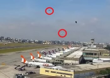Um Boeing da Gol e uma aeronave da Azul ficaram a apenas 22 metros de distância em Congonhas, gerando pânico no tráfego aéreo | Reprodução