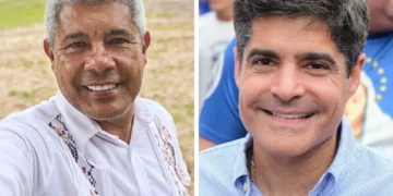 jerônimo rodrigues e acm neto em foto montada lado a lado