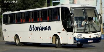 ônibus da empresa Litorânea