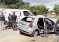 ambulância colide com carro de passeio no sul da Bahia, na BR-101