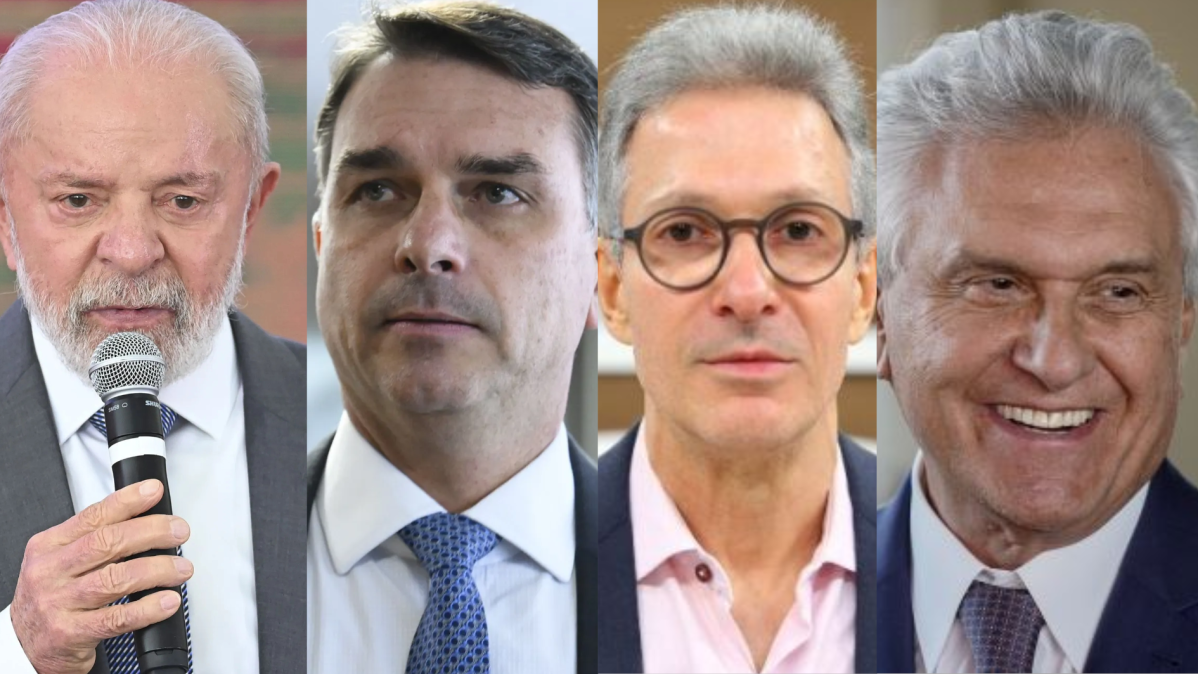 Lula, Flávio Bolsonaro, Zema e Caiado