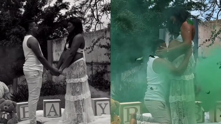 Raquel Brito revela sexo do primeiro filho em chá revelação intimista 1 Reprodução / Instagram @tvaratu" style="margin-bottom:1rem;" decoding="async" srcset="https://caras