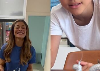 Juliana Paes celebra aniversário de 13 anos do filho caçula com bolo caseiro