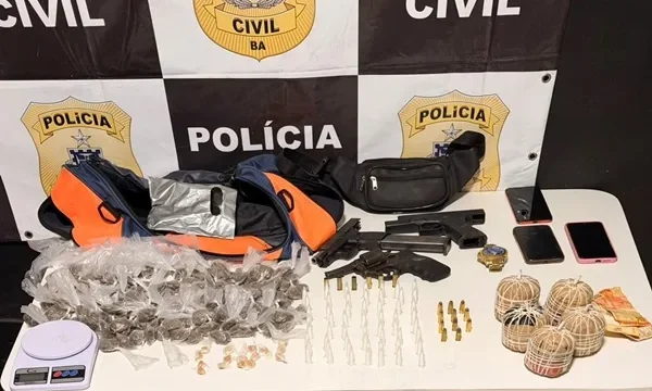 apreensão em Cruz das Almas: armas, drogas, munições