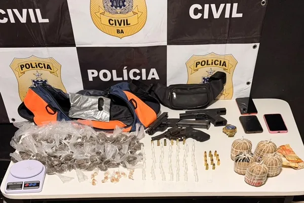 apreensão em Cruz das Almas: armas, drogas, munições