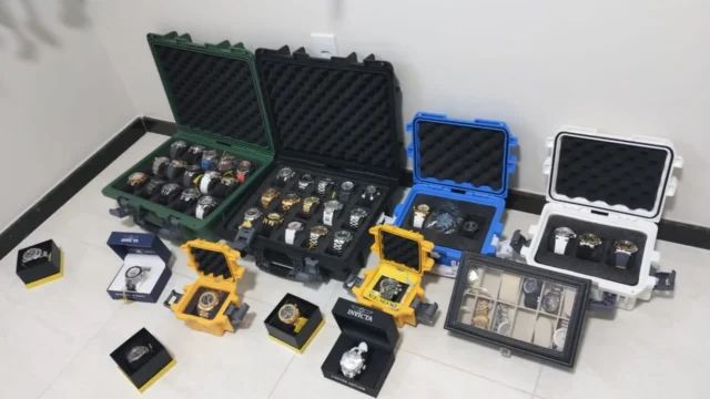 relógios apreendidos pela Polícia Civil da Bahia durante operação Magnum