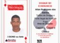 Integrante do Baralho do Crime morre durante Operação Perímetro Zero em Salvador 2 Arte divulgada pela SSP-BA com a foto de Allan Rodrigues dos Santos, o "3 Bond"