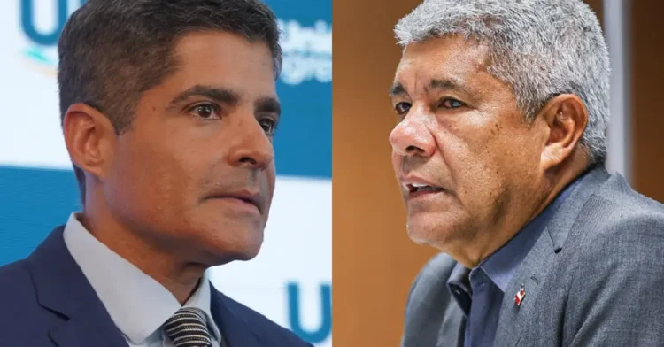 Real Time/Big Data aponta empate técnico entre ACM Neto e Jerônimo Rodrigues ao Governo da Bahia em 2026 1 imagem dividida: um lado ACM Neto e no outro Jerônimo Rodrigues