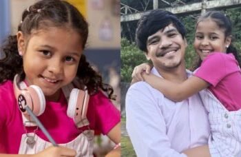 Atriz mirim Laura Chuff celebra estreia como Tom-tom em ‘por Você’ e destaca parceria com Adanilo