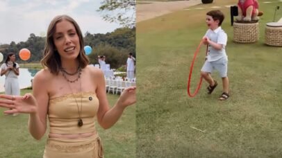 Fabiana Justus celebra aniversário de 3 anos de Luigi com festa intimista no sítio