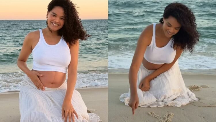 Lucy Ramos revela o nome escolhido para a segunda filha em anúncio na praia