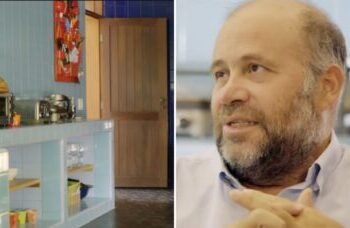 Otávio Müller transforma sobras de azulejo em cozinha afetiva no Rio de Janeiro