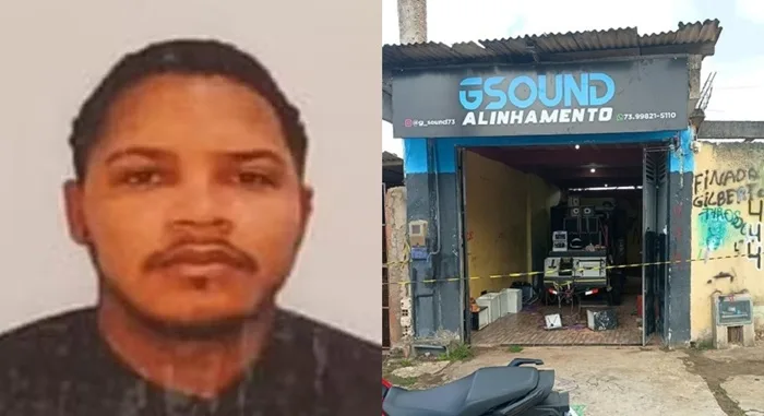 homem morto em loja de som de Itamaraju