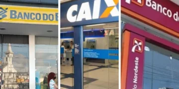foto montada: Banco do Brasil, Caixa e Banco do Nordeste
