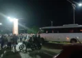 acidente entre ônibus de Nazaré e carro de passeio