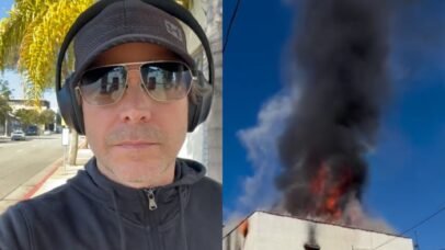 Erik Marmo tem casa destruída por incêndio nos Estados Unidos