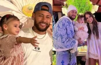 Helena, filha de Neymar, encanta em sua primeira viagem internacional ao Japão