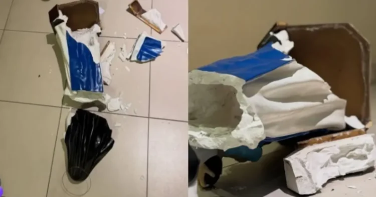 imagem de santa dulce quebrada após vandalismo em salvador