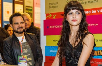 Luciano Camargo prestigia lançamento da filha Isabella Fonseca na Bienal do Livro
