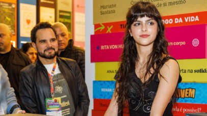 Luciano Camargo prestigia lançamento da filha Isabella Fonseca na Bienal do Livro